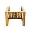 Ensemble de mobilier de jardin en bois avec fauteuil et table d'appoint mobile, idéal pour profiter du plein air. Sa hauteur pratique embellit l'espace.