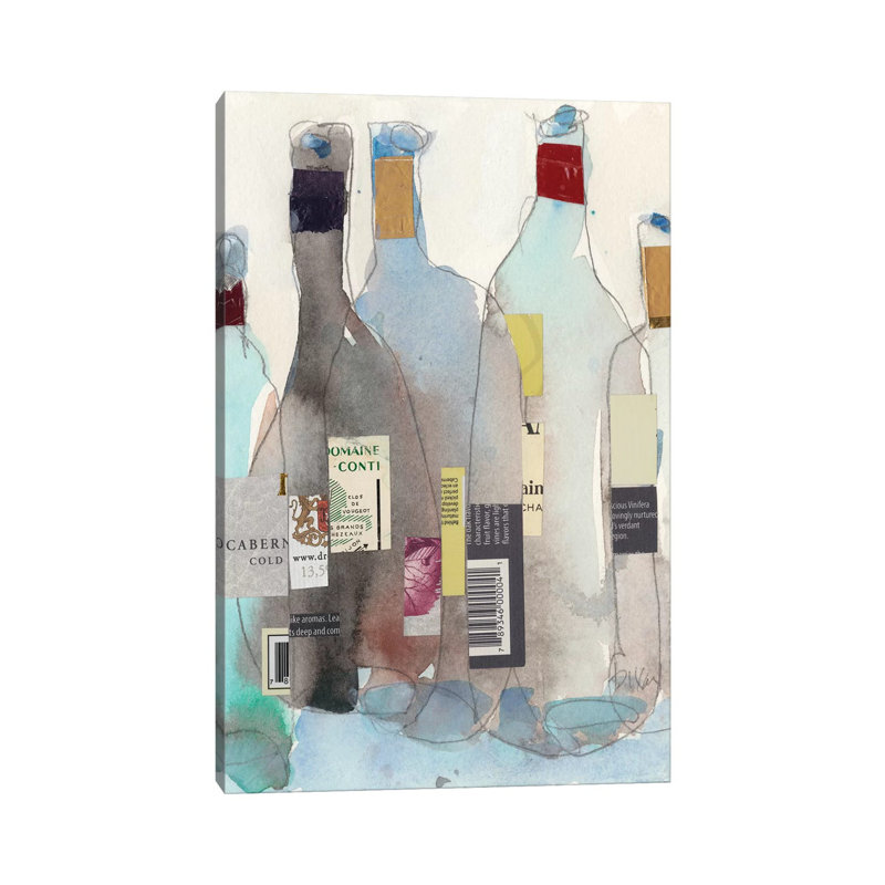 «The Wine Bottles III», reproduction d'art sur toile tendue, H 40 po x l 26 po, Toile tendue, Ne s’applique pas