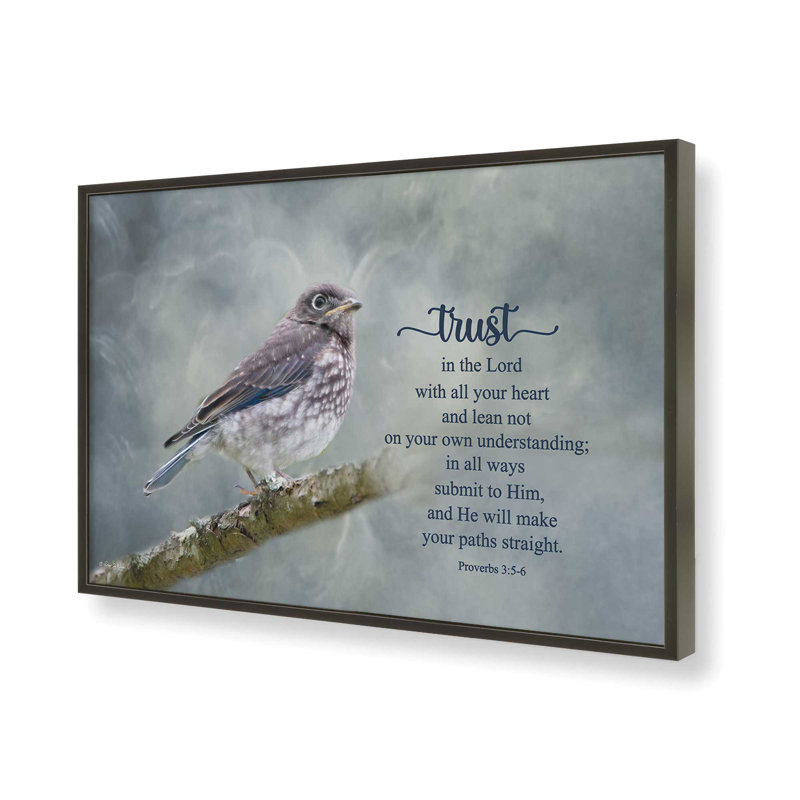 «Trust in the Lord» par Robin-Lee Vieira, reproduction d'art, 36 W x 24 H, Black, Framed Print