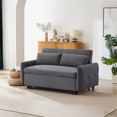 57.48" Pull-out Sofa Bed Convertible Couch
