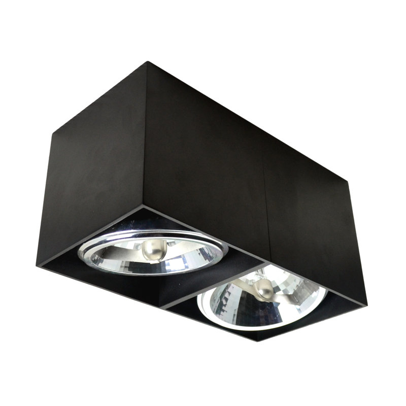 Shook Flush Mount, Black