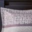 Édredon très grand de couleur mauve - Matériau, motif à rayures, 3 coussins décoratifs, brodé-126060013