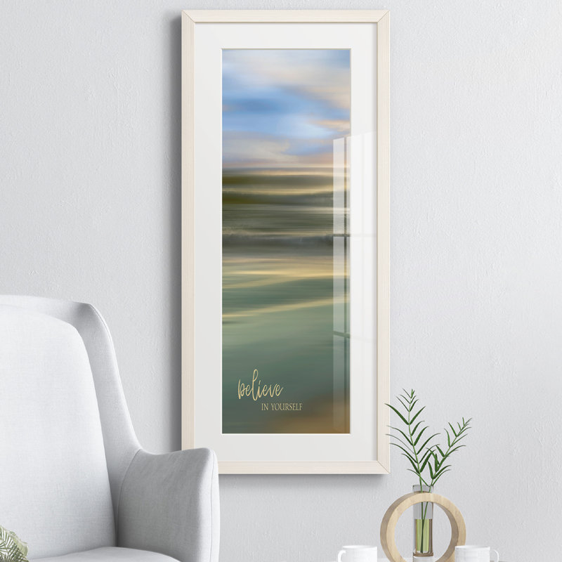 Peinture sur papier encadrée, Blanc
