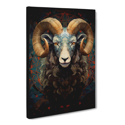Ram Sheep Geometric No.2 - Print