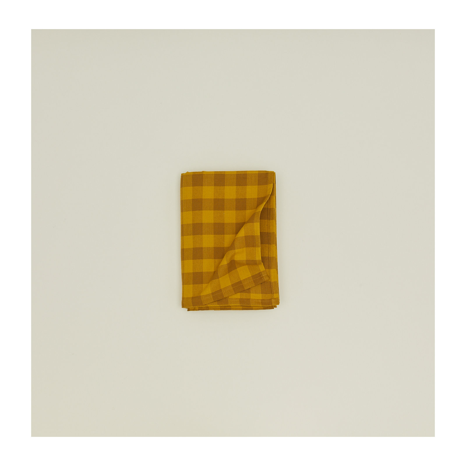 Essential Gingham Tablecloth, Mustard/Bronze