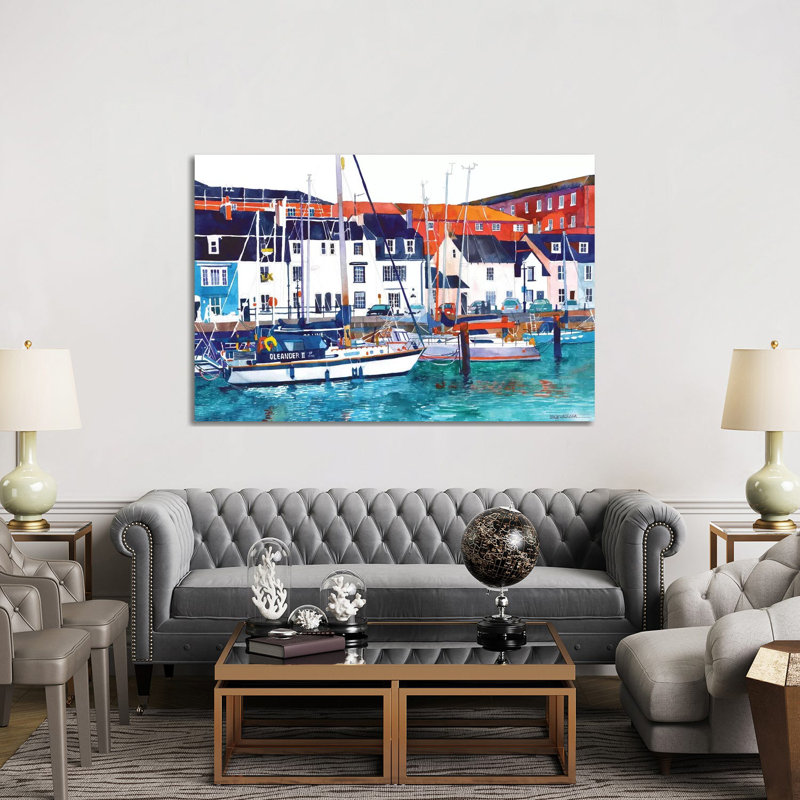 Port In Weymouth by Maja Wronska - Wrapped Canvas Print, 152.5 cm H x 101.5 cm W