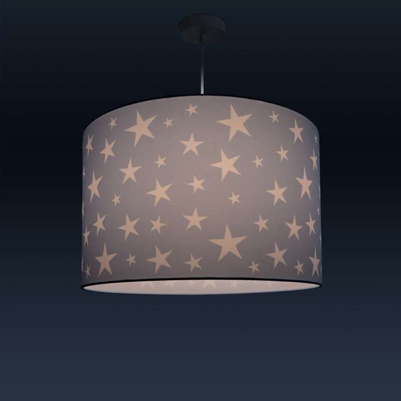 Drum pendant lamp 1-light Cato, Blue
