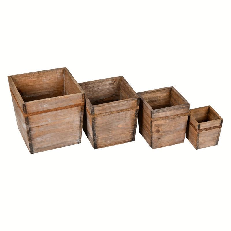 Ensemble de boîtes en bois 4 pièces