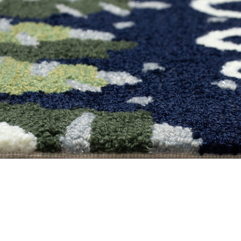 Firkins No Pattern And Not Solid Color Polyester Kitchen Mat, Rectangle 2'6" x 4'