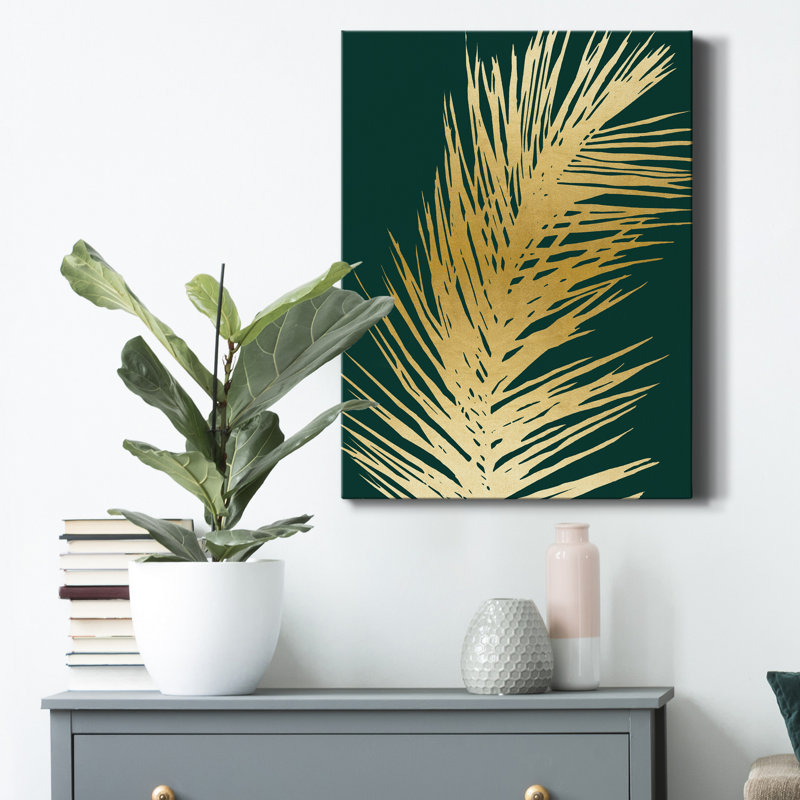 «Emerald Palm II» par Natalie Carpentieri, impression sur toile tendue, H 20 po x l 16 po x P 1 po