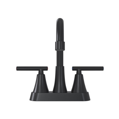 2 Bathroom Faucet, Matt Black Finish, , Construction Of Ss304 & Zinc, 360 Swivel Spout, Ceramic Cartridge, 1.2 Gpm Flow Rate, Deck Mount Black, 2 Handles, Mounted, Zinc Alloy Structure, Spout