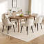 Modern Curved Back Dining Chair With Wood Legs, Upholstered Accent Chair For Kitchen & Living Room-1737306755