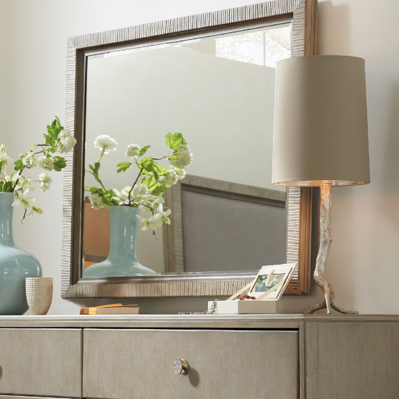 Elixir Gray Oval Wood Wall Mirror
