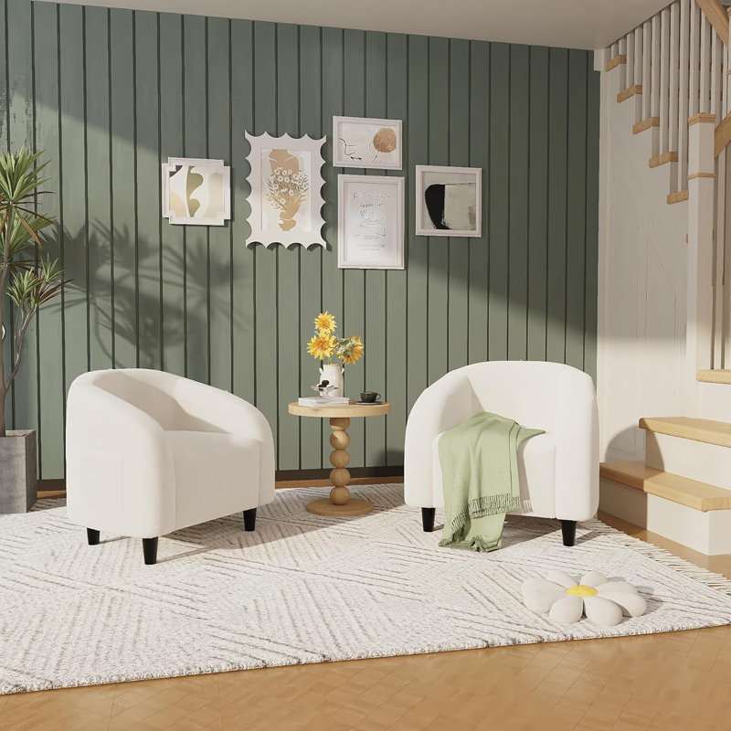Fauteuil d'appoint Accent Chair, Blanc