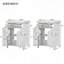 Meuble-lavabo moderne de 48 pouces avec lavabo en céramique, portes à fermeture en douceur, tiroir rabattable et tablettes à double couche, solution de rangement élégante-129184666