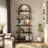 5 Tier Bookcase Arched Display Racks Tall Bookshelf Freestanding Open Storage Shelf-1487499858