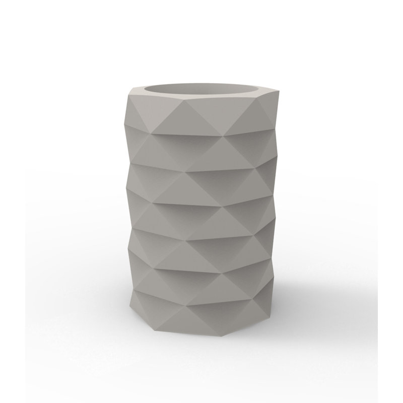 Marquis Resin Pot Planter, 19.75" H x 23.5" W x 23.5" D, Taupe