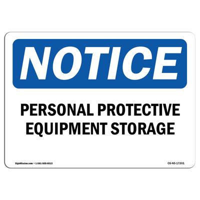 Enseigne de rangement pour équipement de protection individuelle