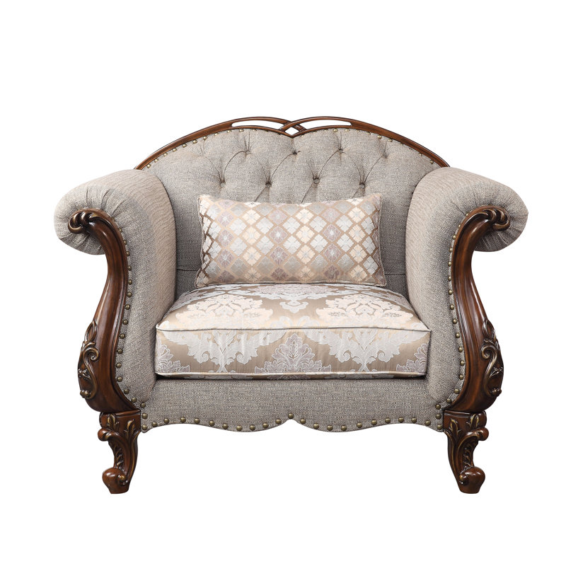 Fauteuil en polyester touffeté l 50 po Kaelan
