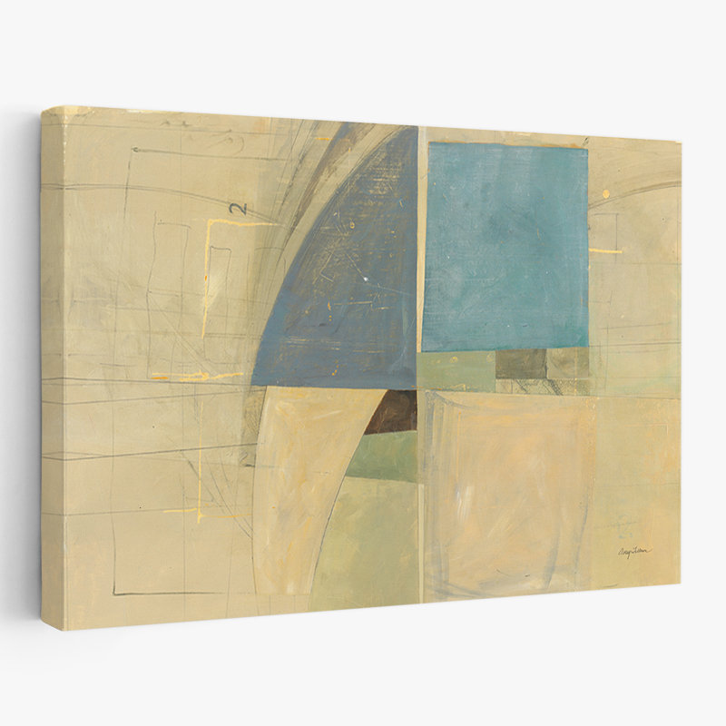Abstrait arche Beigh - message secret, H 16 po x l 24 po