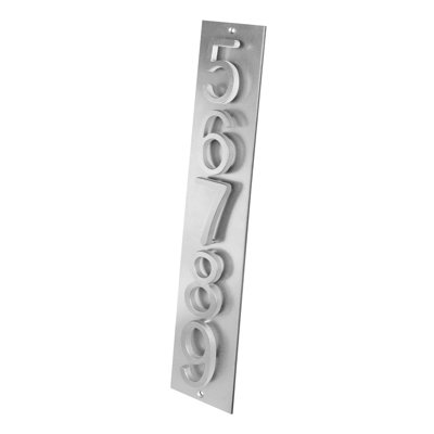 Amgo Floating Modern Personalized House Numbers Vertical Address Plaque