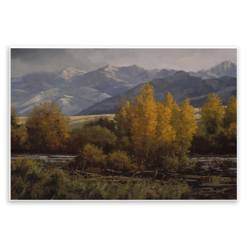 «Morning In Montana Mountains», art mural, par Paco Young, H 13 po x l 19 po