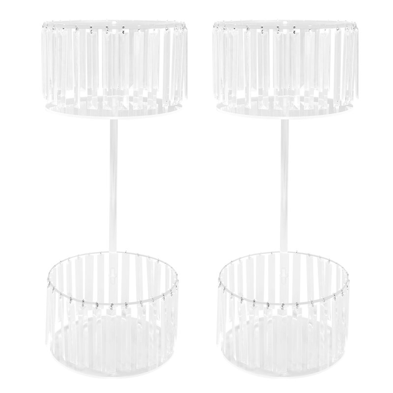 Support à fleurs à 2 niveaux en acrylique transparent
