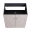 Meuble-lavabo autoportant avec lavabo en résine blanche et 2 portes d'armoire à fermeture en douceur (emballage KD)-1571843576-1571843577