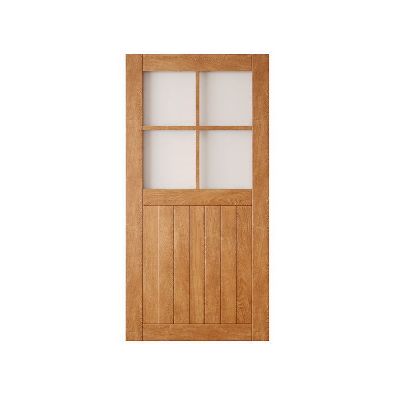 Porte de grange coulissante en bois massif non assemblé 26 po x 80 po, 26 po x 80 po