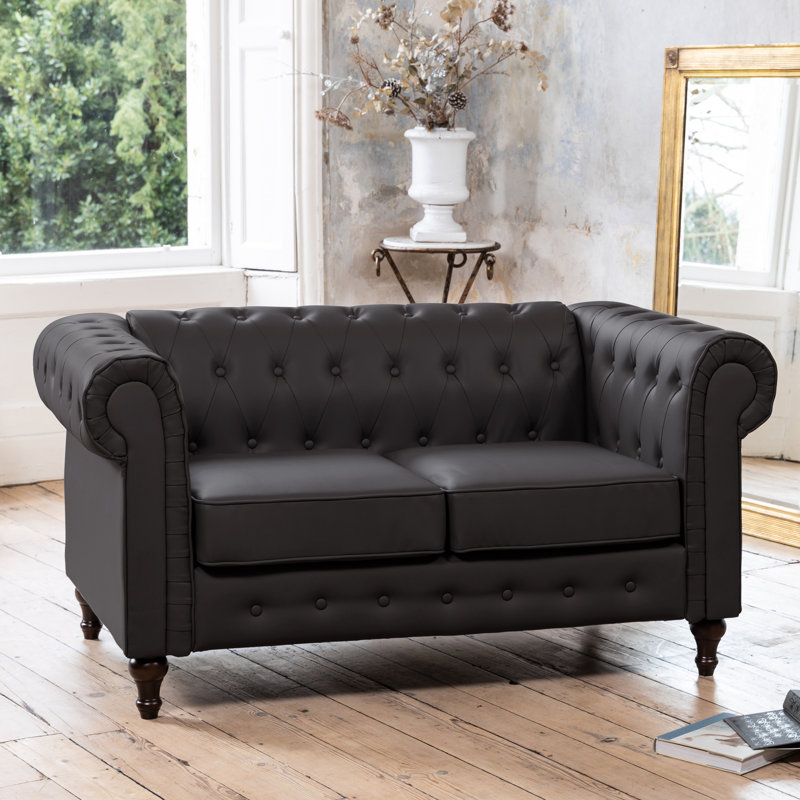 Marzano 2 Seater Faux Leather Sofa, Brown