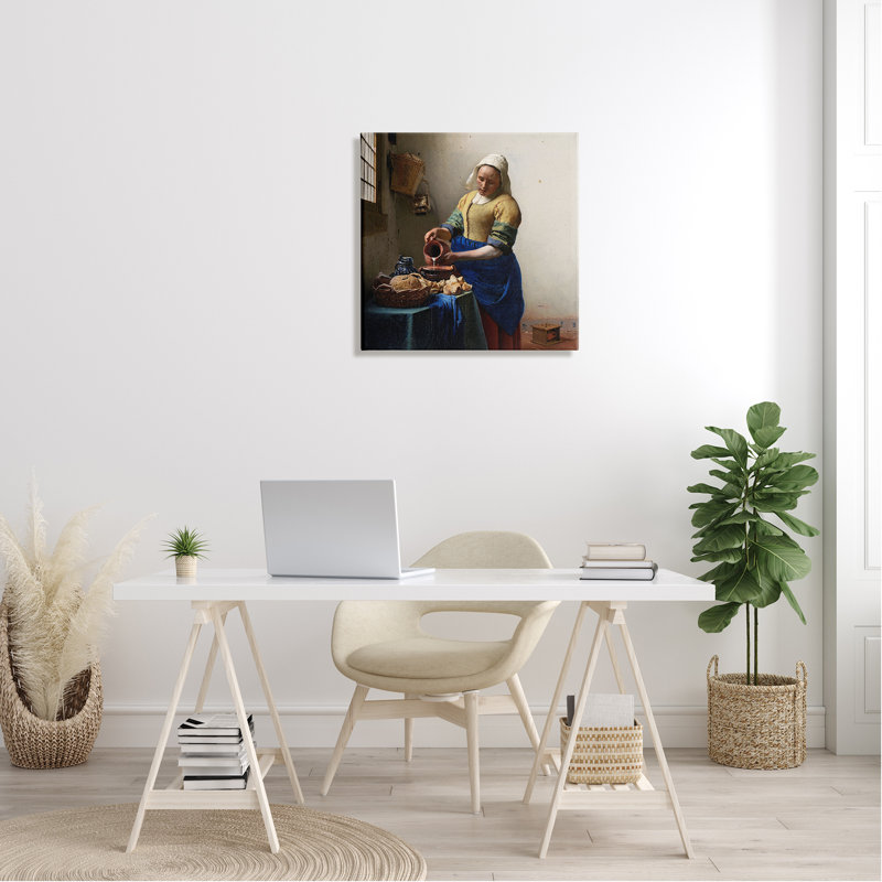 «The Kitchen Maid» par One1000paintings, peinture sur toile tendue, H 24 po x l 24 po x P 1,5 po