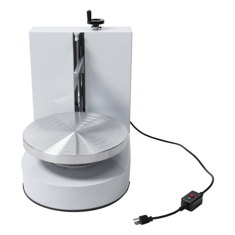 Professional Cake Frosting Machine with LCD Touch Control – Adjustable 4-12” Cakes, 320 RPM Motor, Commercial-Grade, White
