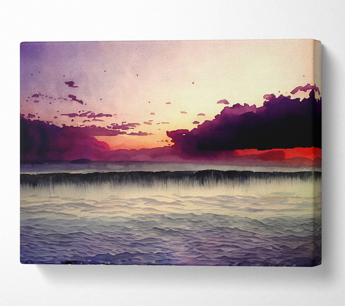 House of Hampton Ocean Wave Twilight - Wrapped Canvas Art Prints ...
