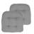 Marina Decoration Premium Thick Comfy Patio Seat Pads Fiber Fill Tufted Tie-Less Pillows 19 x 19 x 5 Inch Textured Solid Cover Indoor Outdoor Chair Cushions, 2 Count Pack Silver Color-69525252-112653714