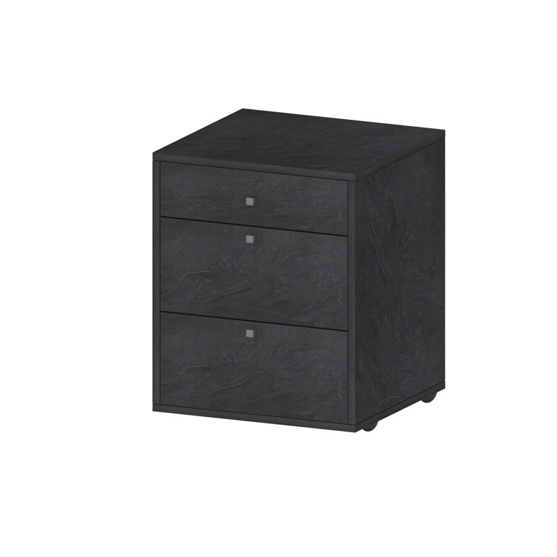 Sbordone 3 -Drawer Storage Cabinet, Grey