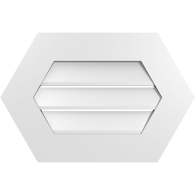 Évent horizontal fonctionnel à pignon en uréthane à surface horizontale Signature, H 16 po x l 24 po x P 1 po