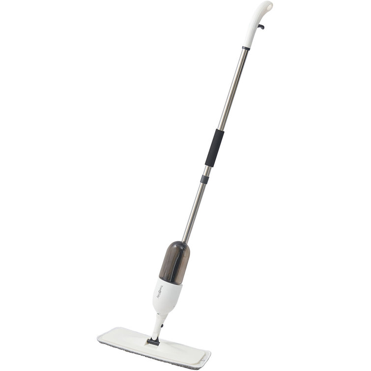 Clean Everywhere Spray Mop Kit with 360-Degree Swivel Head and Window Squeegee, White
