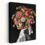 Rose Crown Portrait Classic Elegant Romantic Rose Flower Portrait Wall Art Print 1 Piece Wrapped Canvas Wall Art-1692899823