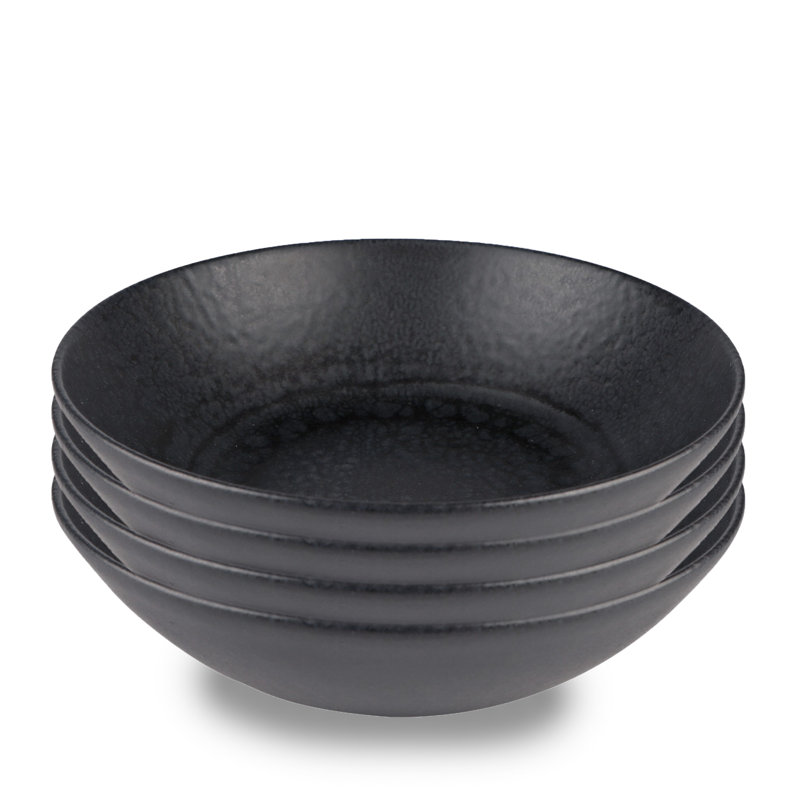 Hokku Designs Black Hammered Pasta Plate 8.5"