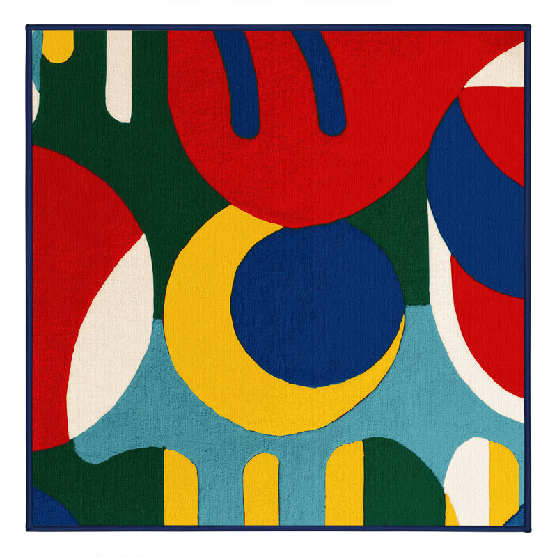 Poppy Stomp Rug, Square 7'