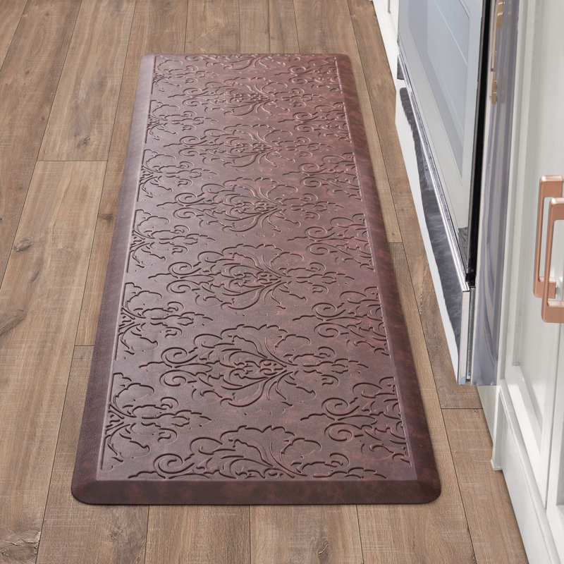 Embossed Soothing Comfort Anti-Fatigue Mat, Red, Rectangle 1'5.5" x 5'