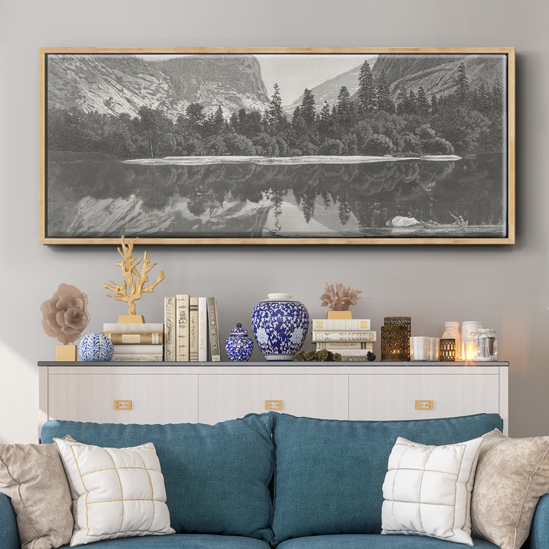 Mirror Lake, Yosemite Valley - toile encadrée, H 20 po x l 50 po