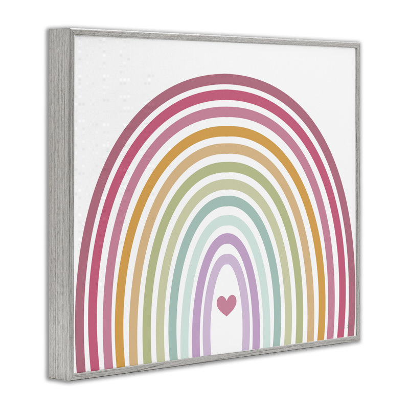 Giclée encadrée «Rainbow Love & Heart», conception par Susan Ball, H 11 po x l 14 po, Estampe numérique Farmhouse