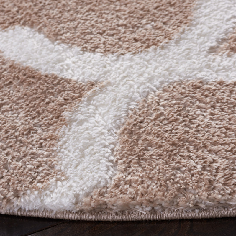 Tapis beige / blanc Daneshia, Rectangle 9 pi x 12 pi