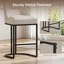 Tabouret de bar moderne à hauteur de comptoir 26,7 po avec structure en métal-296955640-296955642