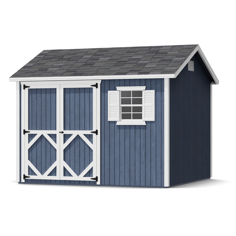 Classic Workshop Outdoor Wood Storage Shed, 10' x 10', Yes