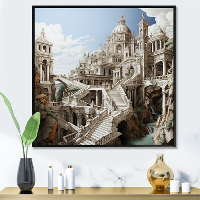 Dessin d'analyse d'un monument sur toile