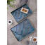 S / 2 plateaux rectangulaires Effra, marbré bleu