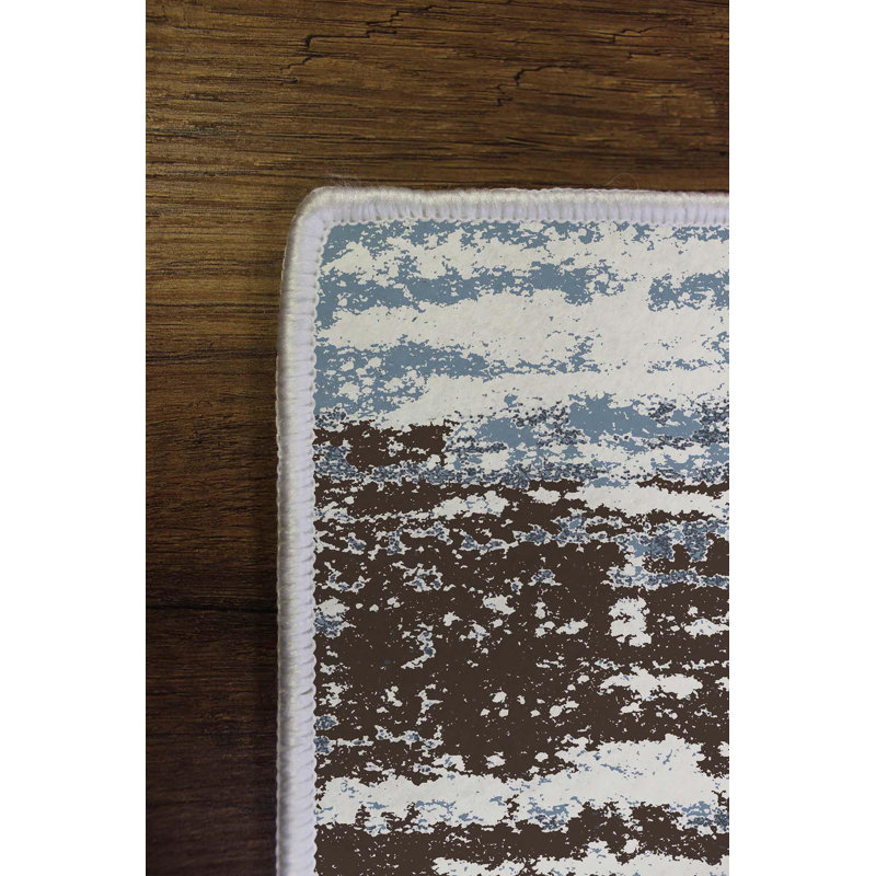 Stylish Woven Carpet (4 x 6 Feet), 100% Polyester, 0.3 in Pile Height | Antibacterial, Non-Slip PVC Dot Underside | Machine Washable, 3D Digital Printed Design | Perfect for Living Room, Bedroom & Office Decor