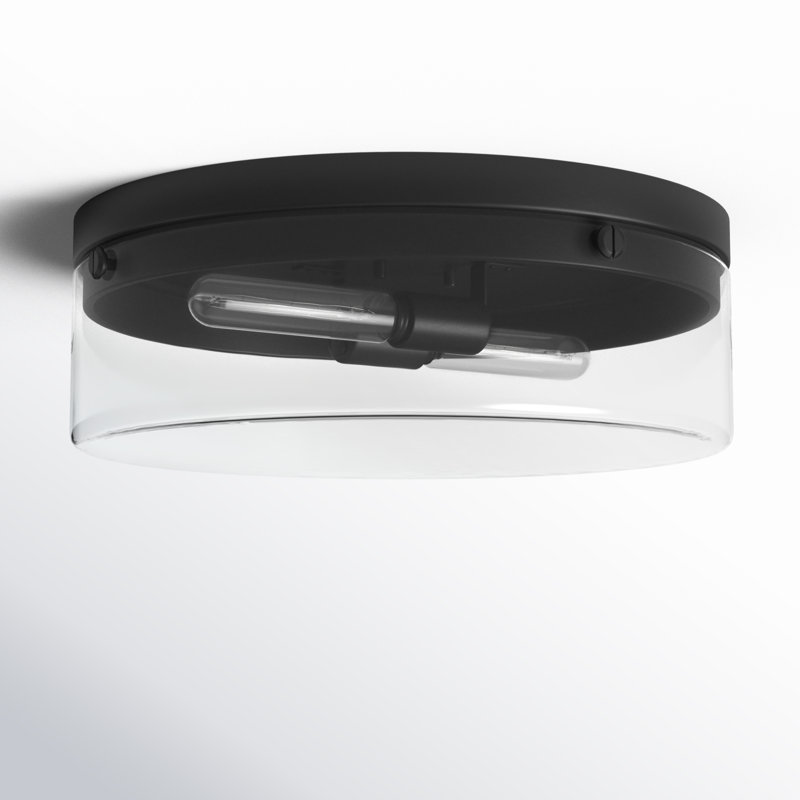 Glass Flush Mount, 6.5" H x 18.38" W x 18.38" D